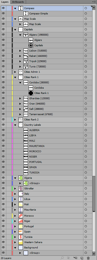 Vector Map A Layers