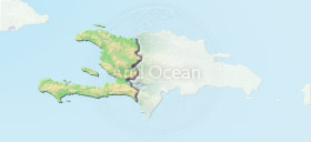 Haiti, shaded relief map.