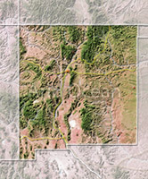 New Mexico, shaded relief map.